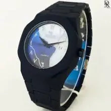 Arabic Aura Watch for Men Black & White