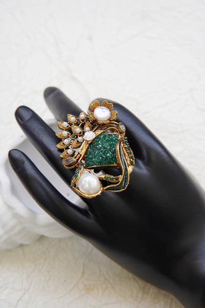 Turkish Mother Pearl Crushed Rings