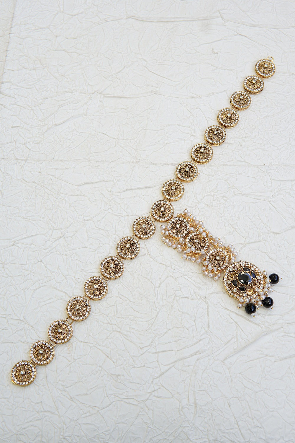 Timeless Pearl Embellished Matha Patti