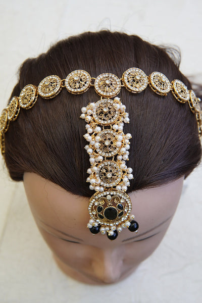 Timeless Pearl Embellished Matha Patti