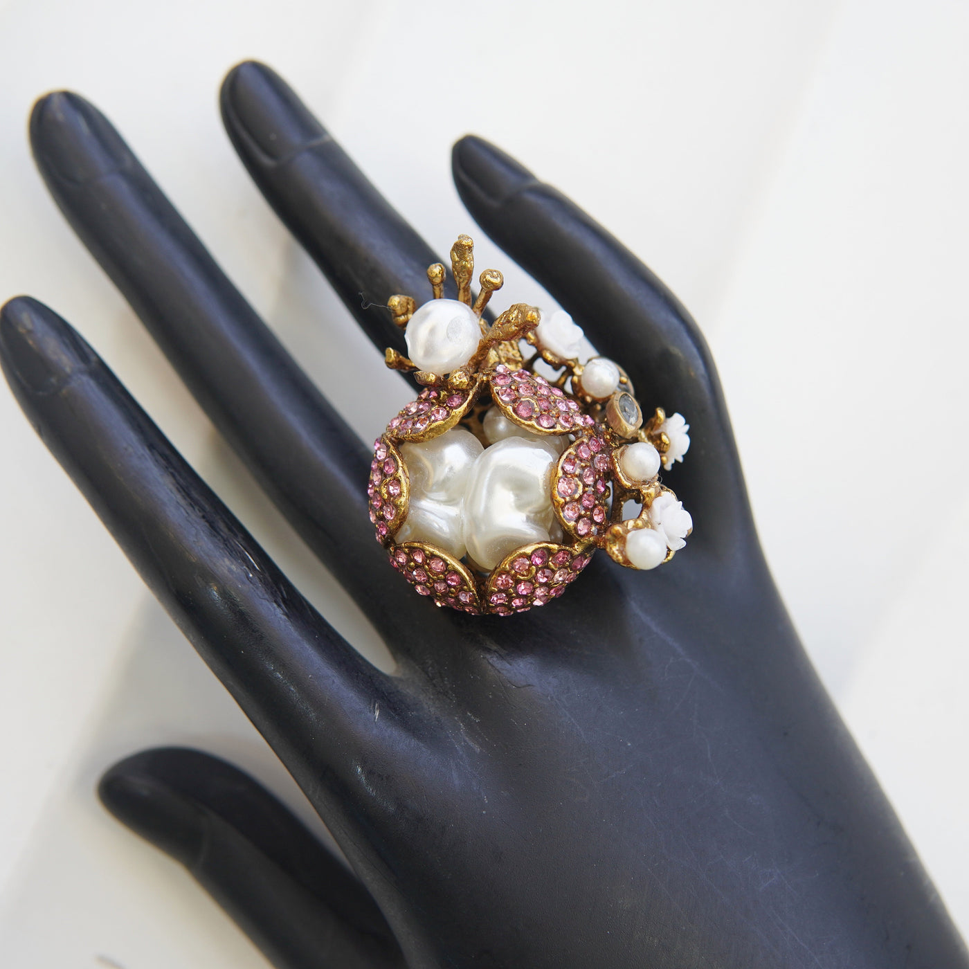 Turkish Mother Pearl & Zircons Adjustable Rings
