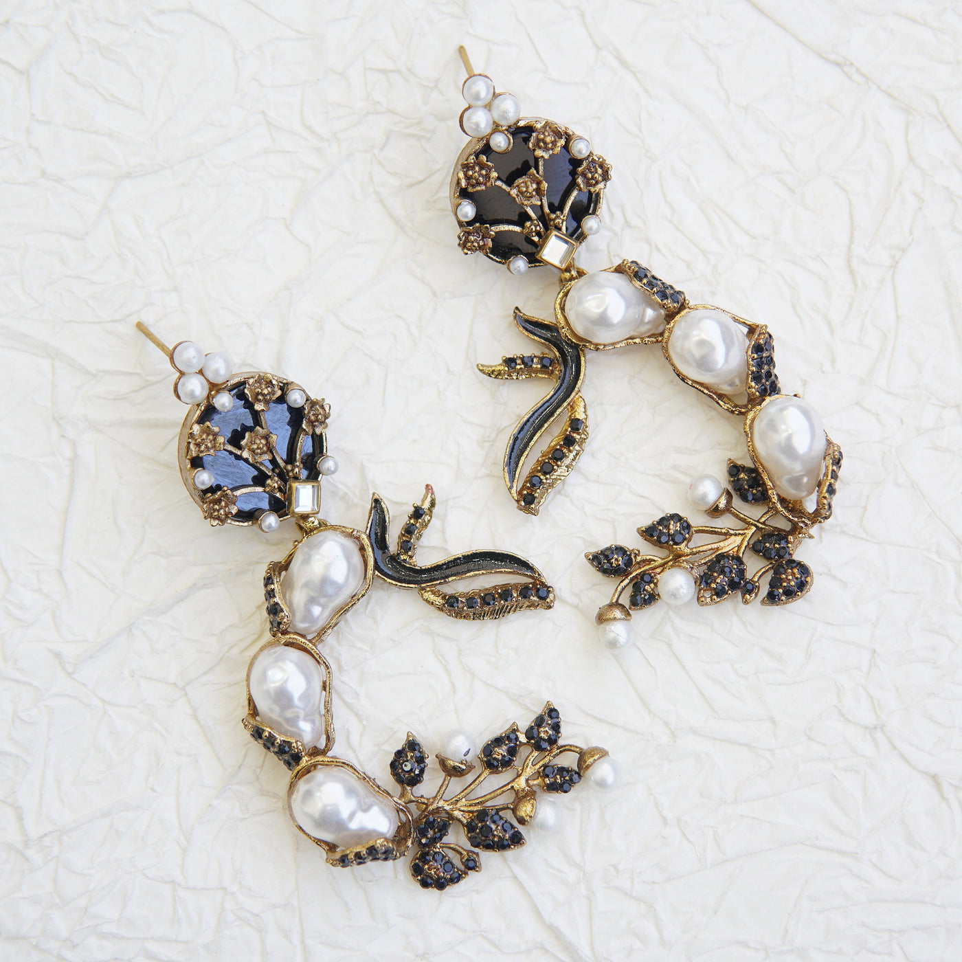 Mother Pearl Luxury Enchanted Vine Earrings