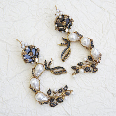 Mother Pearl Luxury Enchanted Vine Earrings