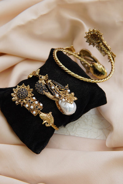 Peacock Turkish Statement Cuff Bracelet