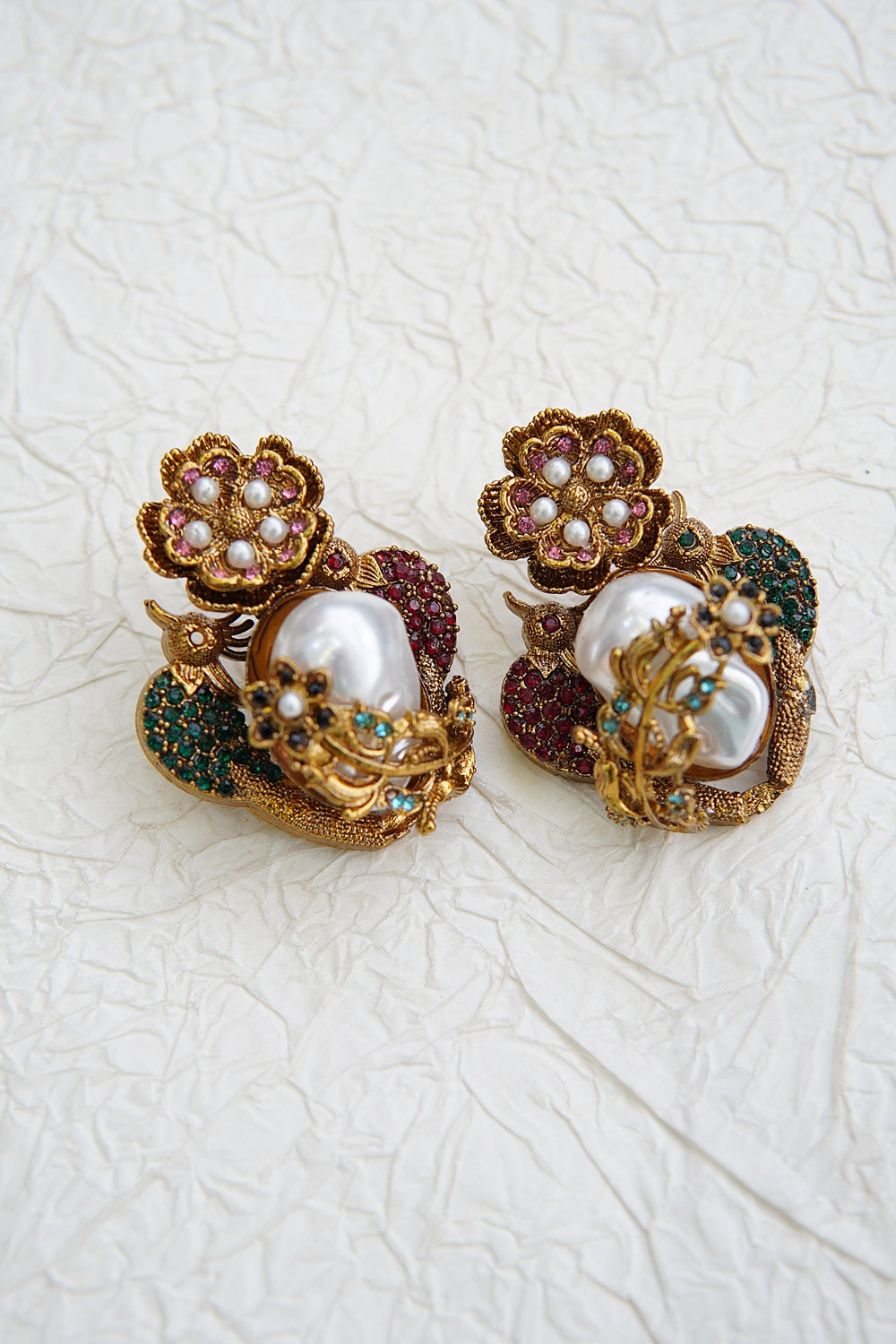 Turkish Vintage Pearl Filigree Earrings