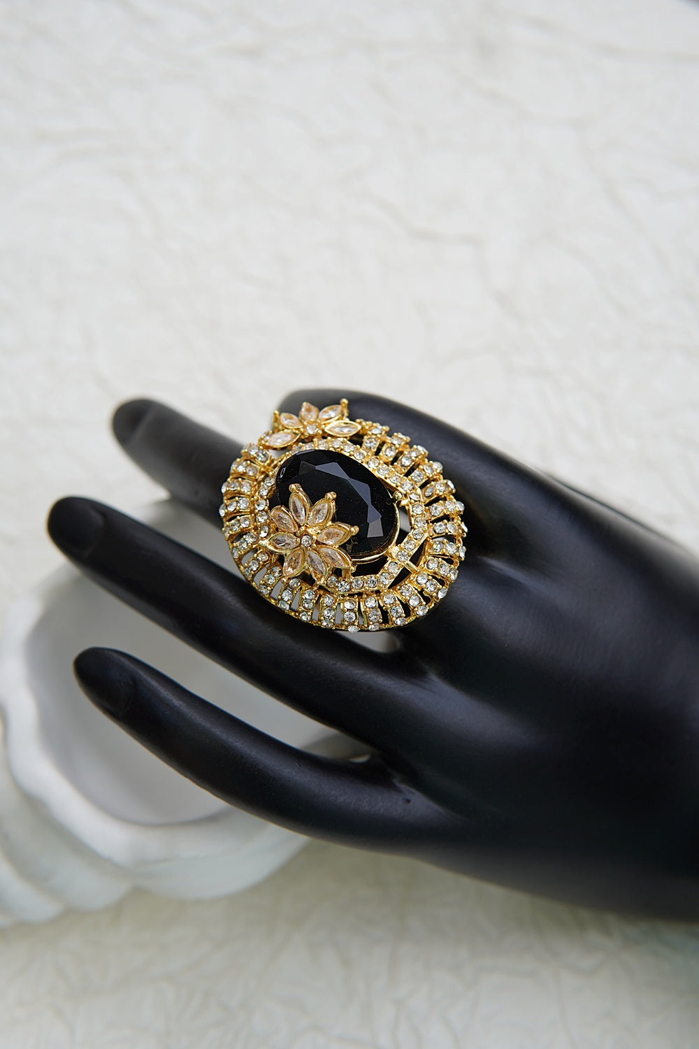 Adjustable Ring with Sparkling Zirconia