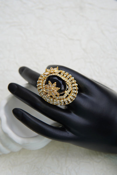 Adjustable Ring with Sparkling Zirconia