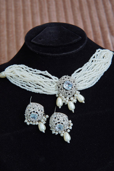Classic Gemstone Patti Choker Set