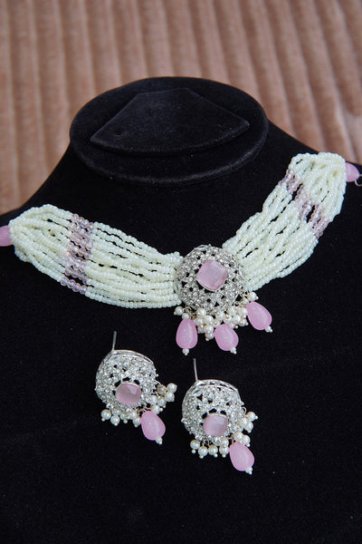 Classic Gemstone Patti Choker Set