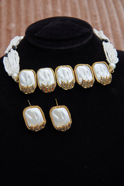 Designer Mother of Pearl Choker Set