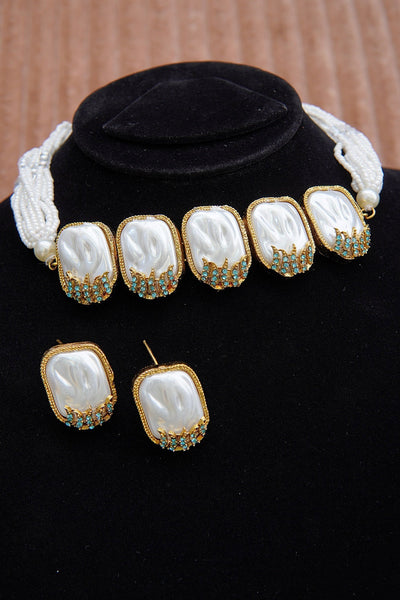 Designer Mother of Pearl Choker Set