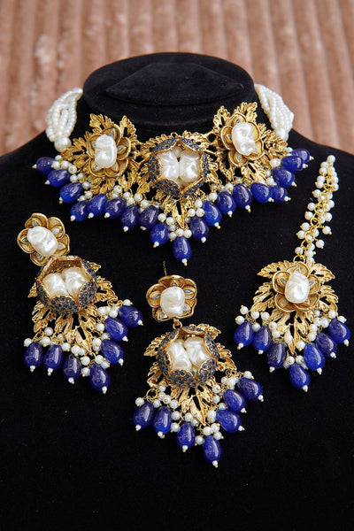 Handcrafted Turkish Baroque Bridal Necklace Set