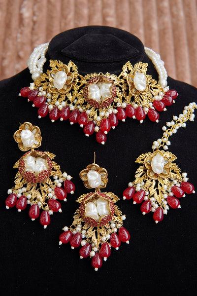 Handcrafted Turkish Baroque Bridal Necklace Set
