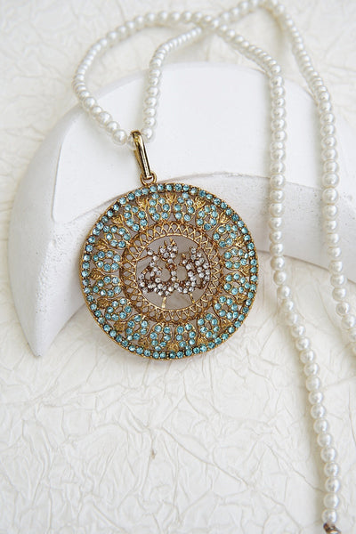 Noorani Zircon Allah Calligraphy Pendant Locket
