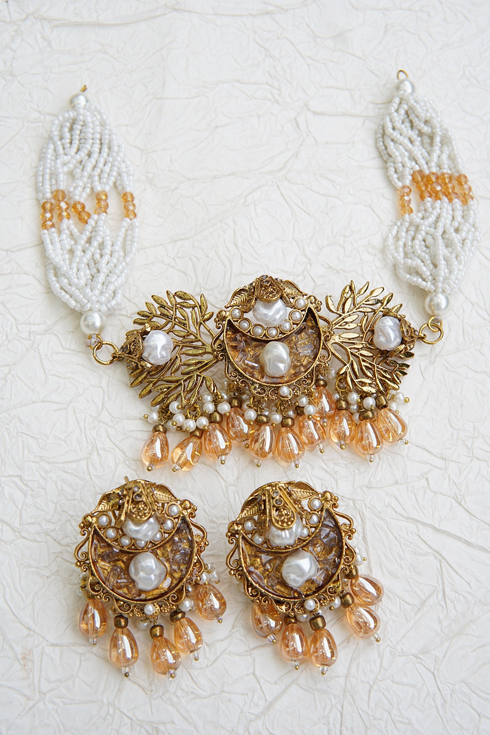 Royal Mother Pearl Choker Set