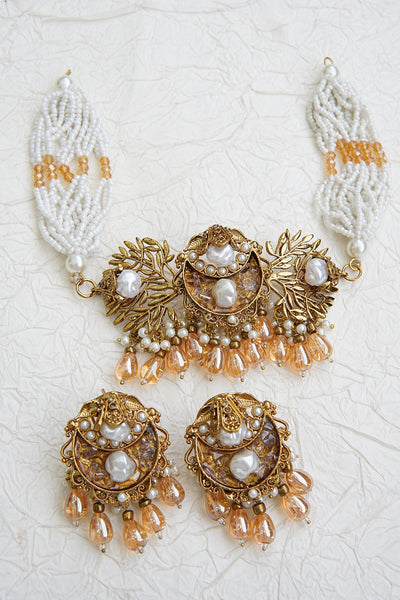 Royal Mother Pearl Choker Set