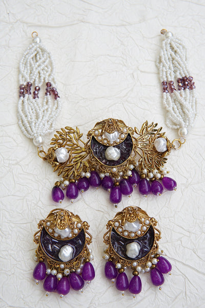 Royal Mother Pearl Choker Set