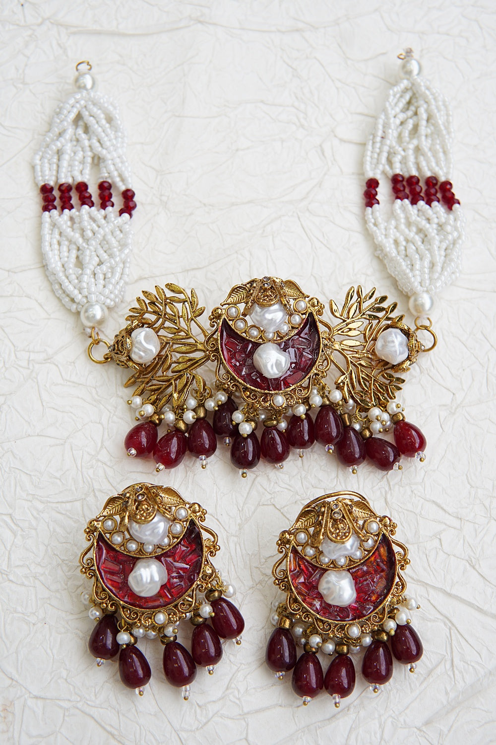Royal Mother Pearl Choker Set