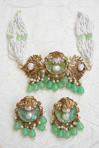Royal Mother Pearl Choker Set