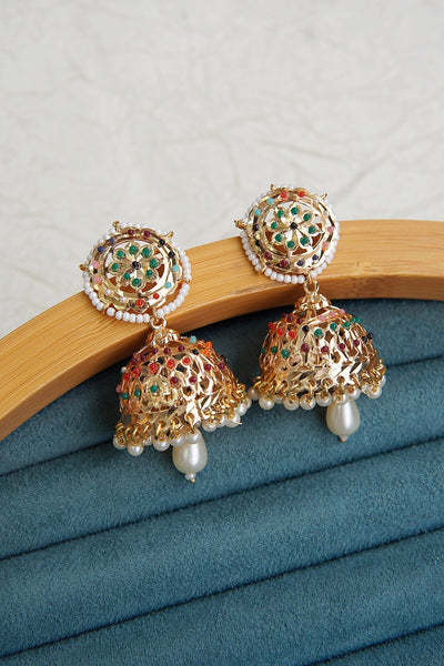 Hyderabadi Pearl Jhumka Earrings