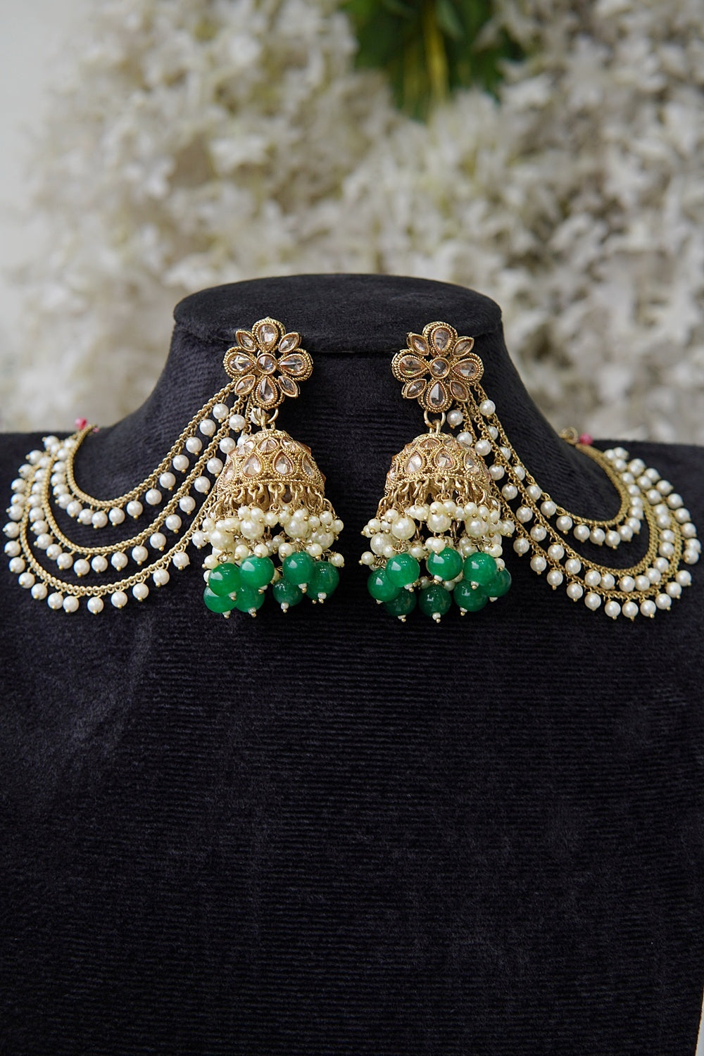 Designer Bridal Jhumka with Saharey
