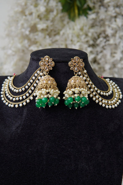 Designer Bridal Jhumka with Saharey