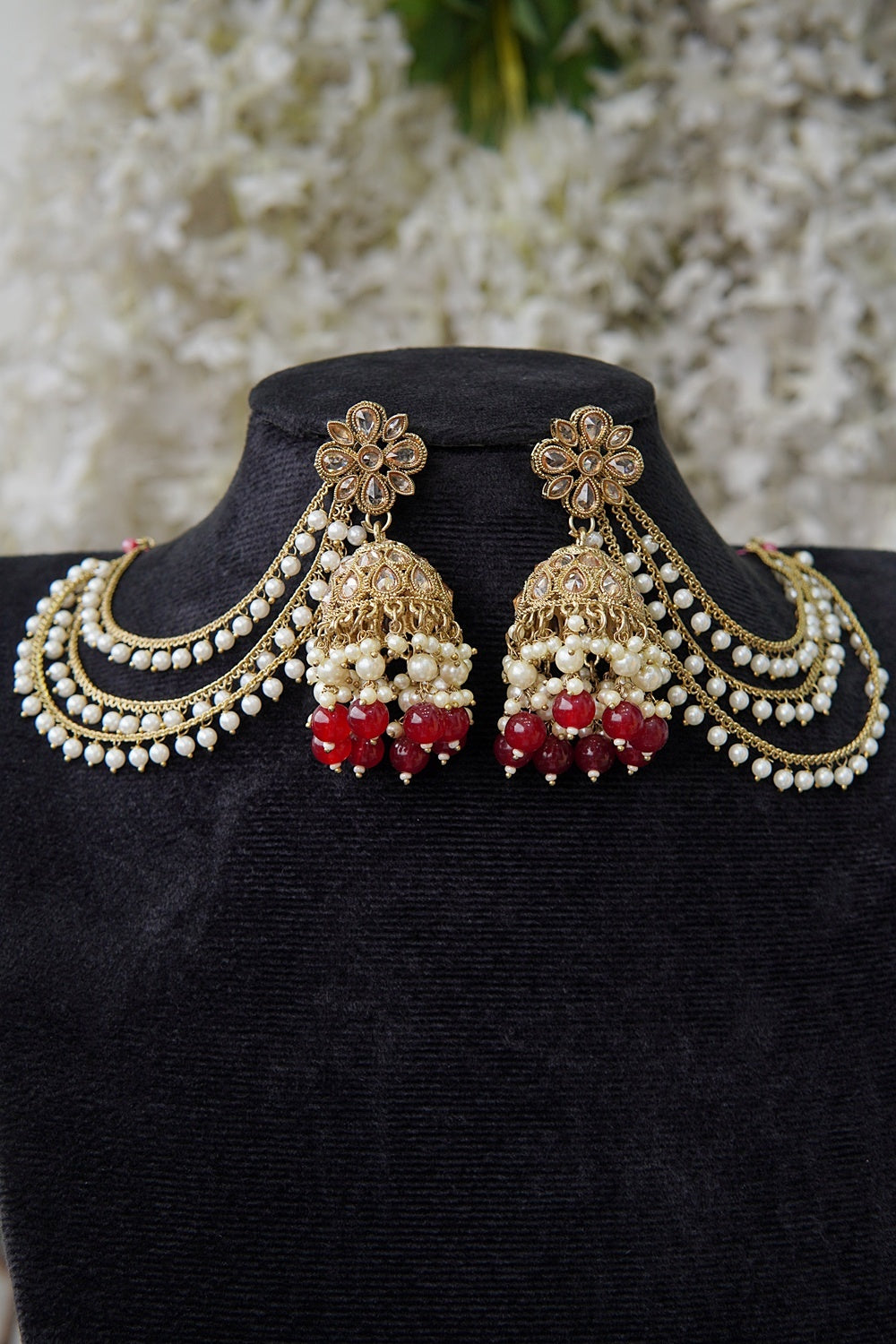 Designer Bridal Jhumka with Saharey