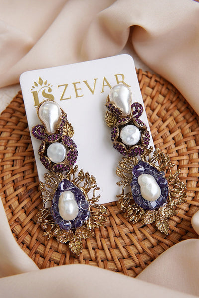 Antique Turkish Mother Pearl Earrings