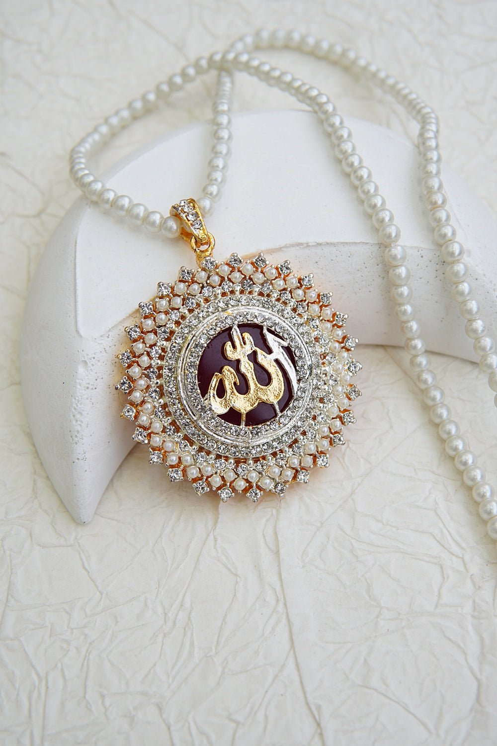 Celestial Islamic Allah Calligraphy Pendant - RS ZEVARS