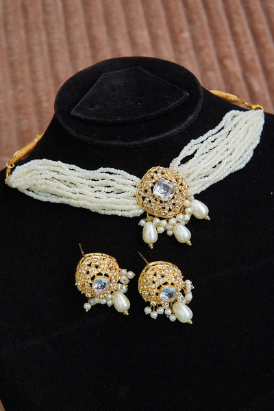 Classic Gemstone Patti Choker Set - RS ZEVARS