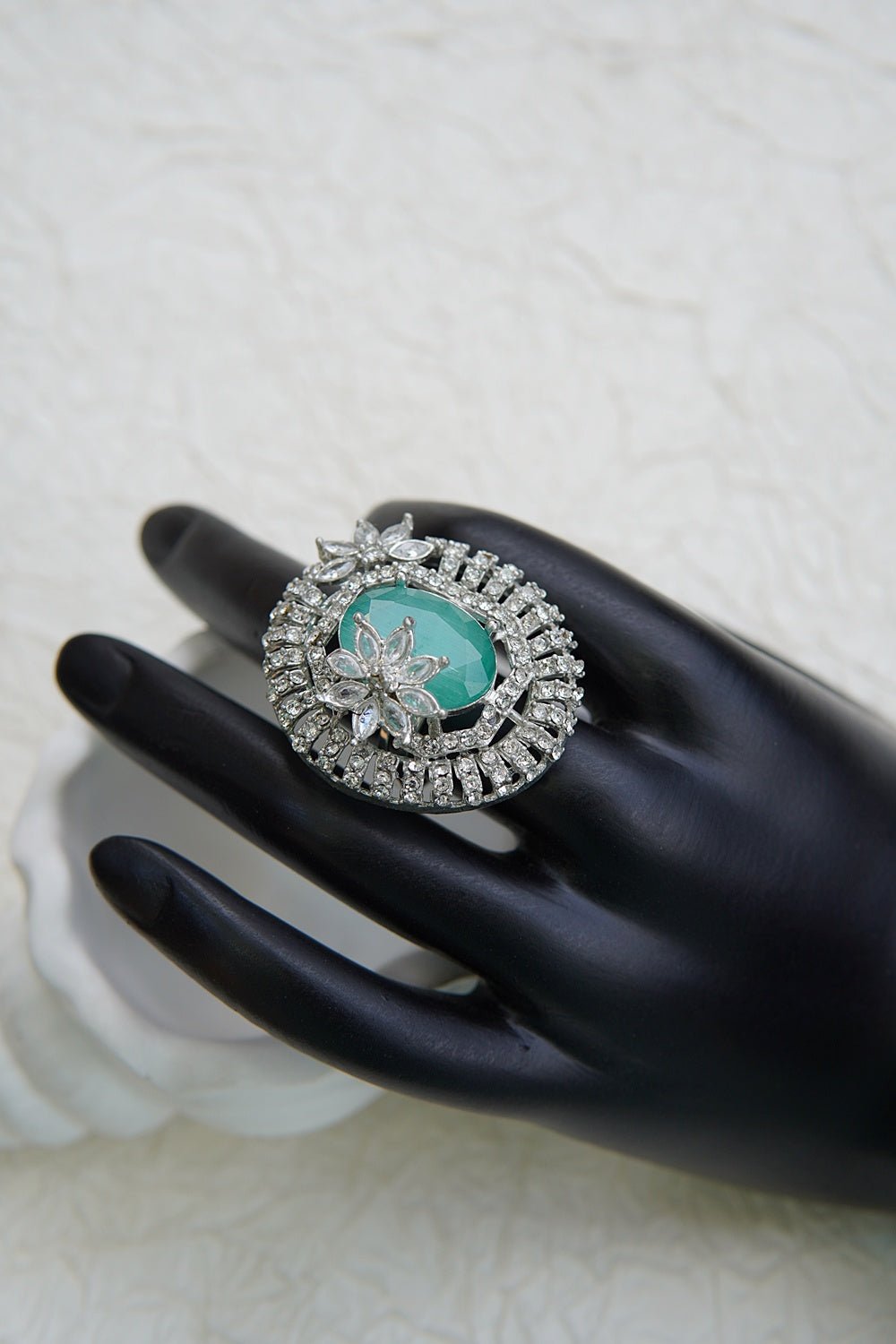 Dainty Adjustable Ring with Sparkling Zirconia - RS ZEVARS