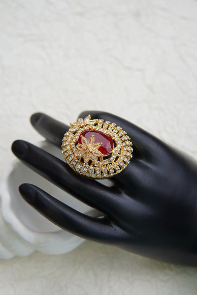 Dainty Adjustable Ring with Sparkling Zirconia - RS ZEVARS