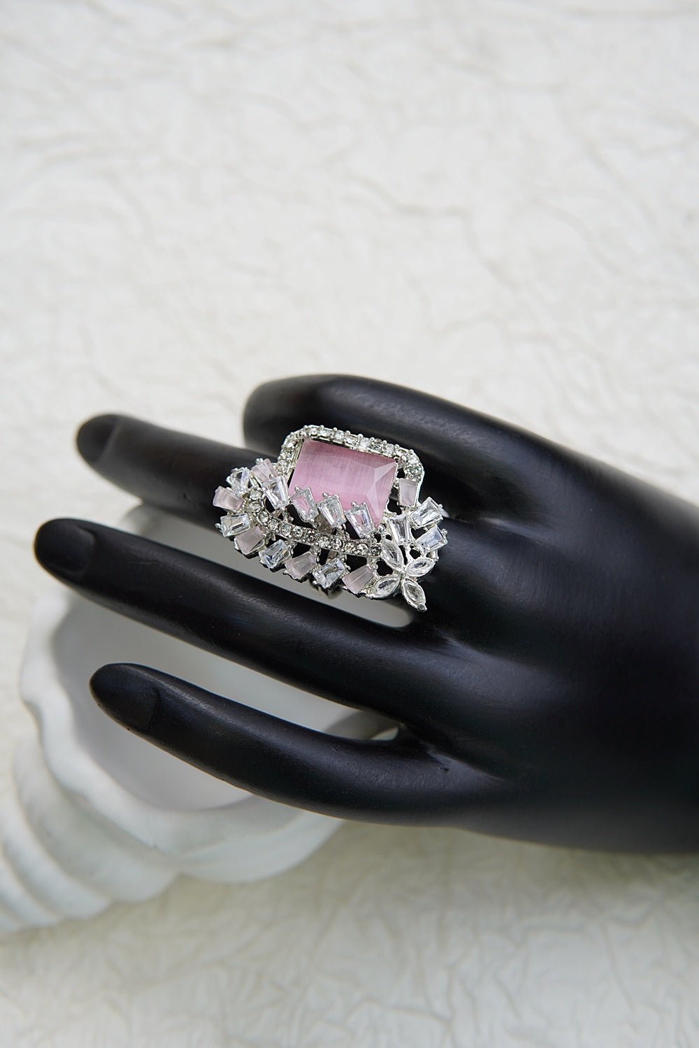 Dainty Cubic Zirconia Finger Ring - RS ZEVARS