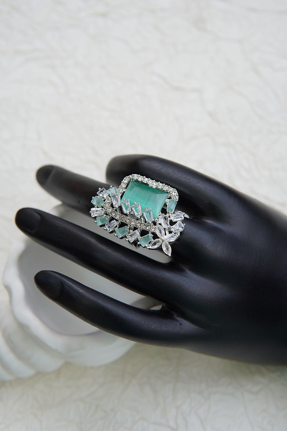 Dainty Cubic Zirconia Finger Ring - RS ZEVARS