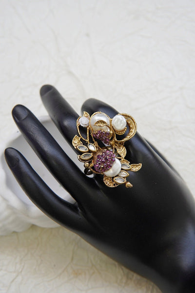 Ethereal Pearl Whimsy Ring - RS ZEVARS