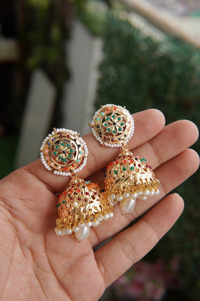 Hyderabadi Pearl Jhumka Earrings