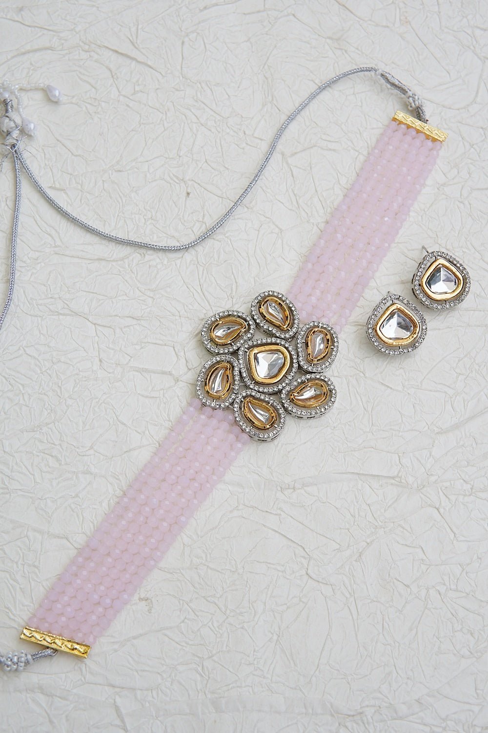 Kundan Floral Cluster Choker Set - RS ZEVARS