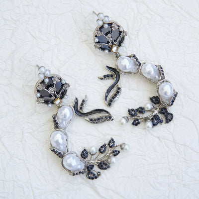 Mother Pearl Luxury Enchanted Vine Earrings - RS ZEVARS