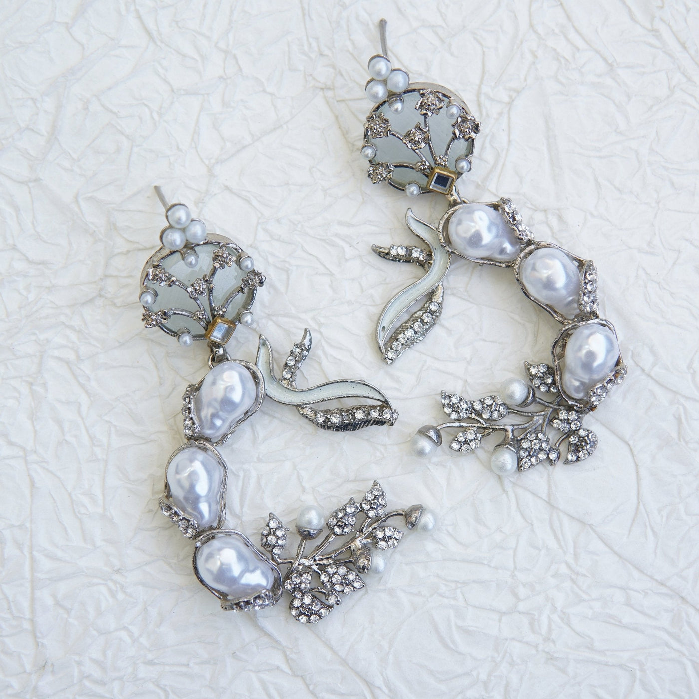 Mother Pearl Luxury Enchanted Vine Earrings - RS ZEVARS