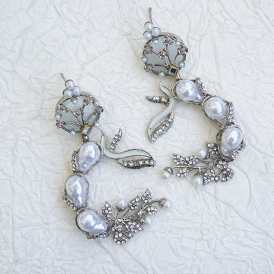 Mother Pearl Luxury Enchanted Vine Earrings - RS ZEVARS