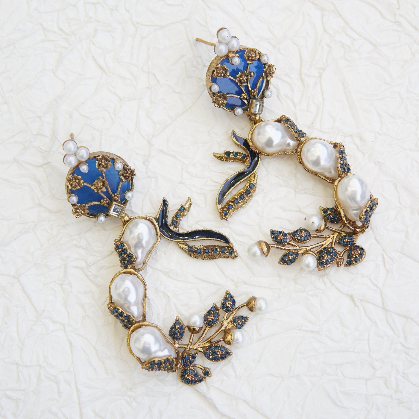 Mother Pearl Luxury Enchanted Vine Earrings - RS ZEVARS