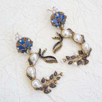 Mother Pearl Luxury Enchanted Vine Earrings - RS ZEVARS