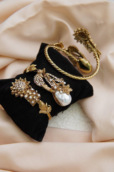 Peacock Harmony Statement Cuff Bracelet - RS ZEVARS