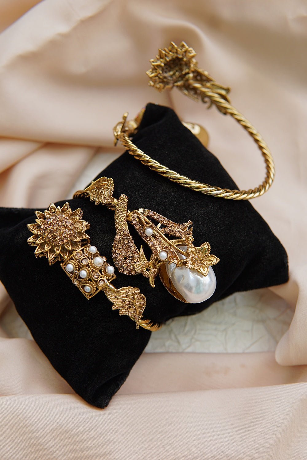 Peacock Harmony Statement Cuff Bracelet - RS ZEVARS