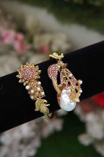 Peacock Turkish Statement Cuff Bracelet