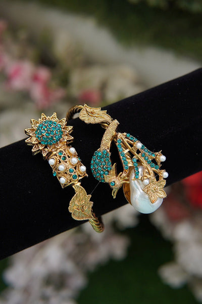 Peacock Turkish Statement Cuff Bracelet