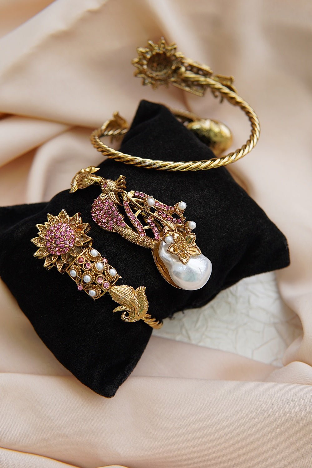 Peacock Harmony Statement Cuff Bracelet - RS ZEVARS