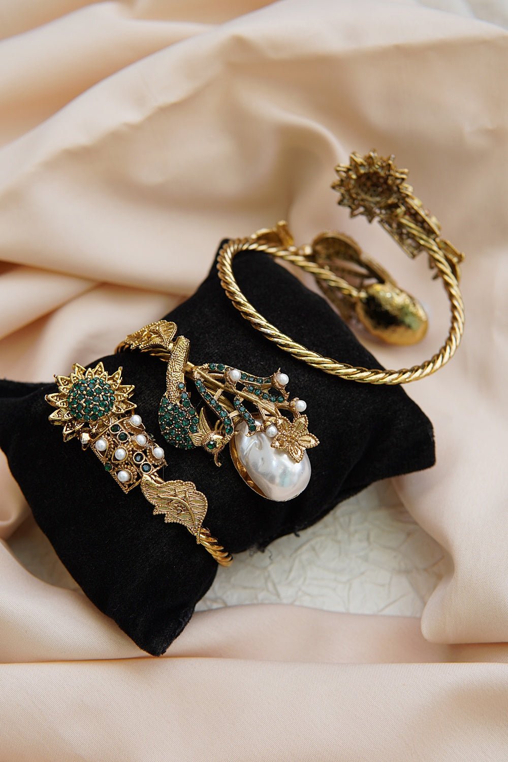 Peacock Harmony Statement Cuff Bracelet - RS ZEVARS