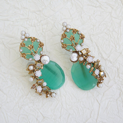 Regal Bloom Opulence Earrings - RS ZEVARS