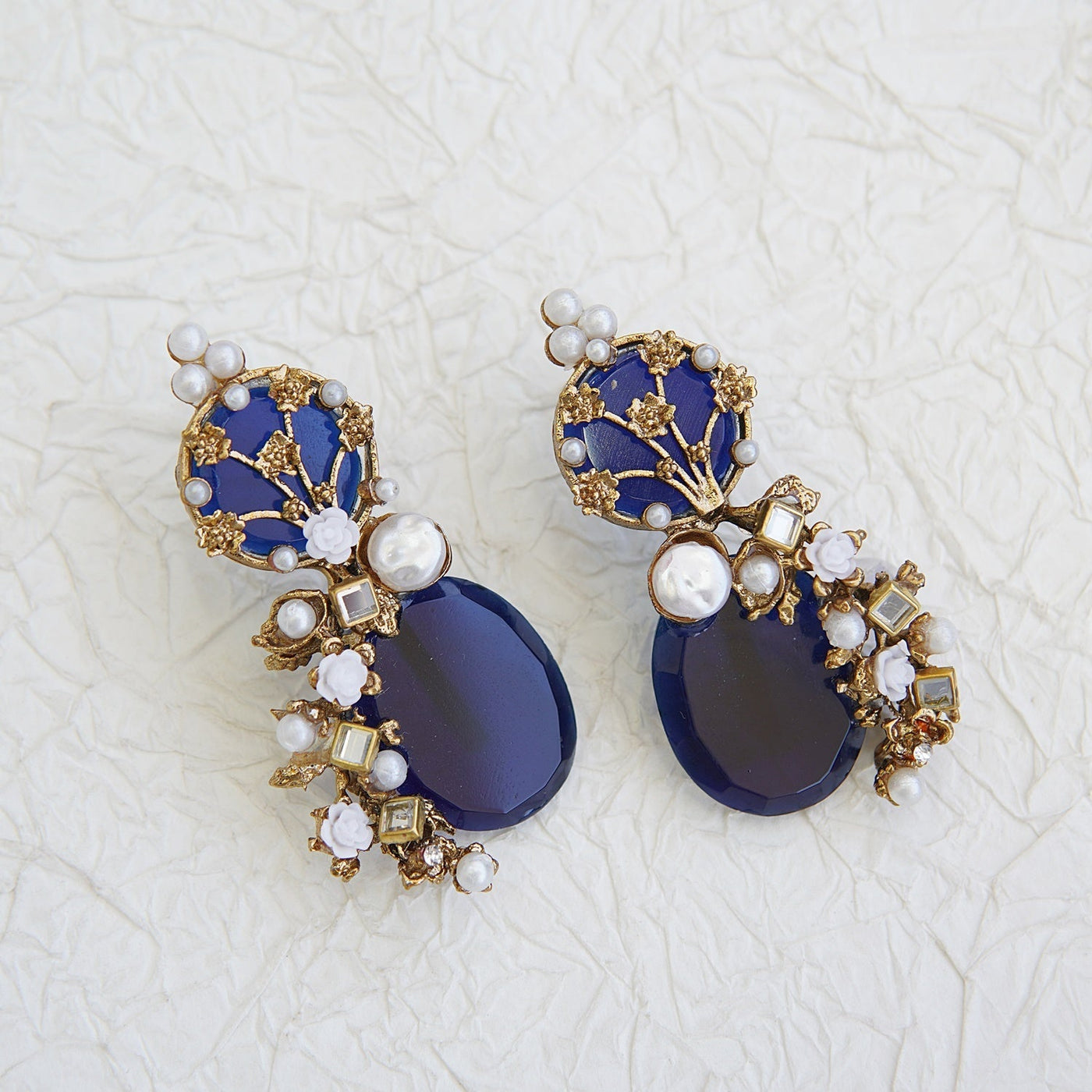 Regal Bloom Opulence Earrings - RS ZEVARS